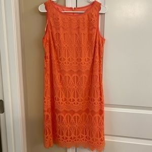 Coral sleeveless dress